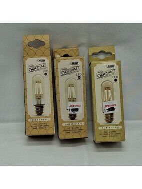 Feit T10 E26 (Medium) LED Bulb Amber 40 Watt Equivalence 3 pk #T10/VG/LED